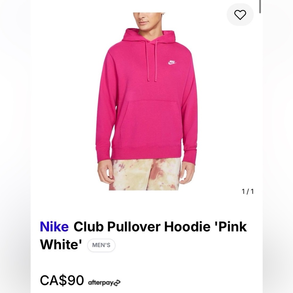 Pink nike hoodie